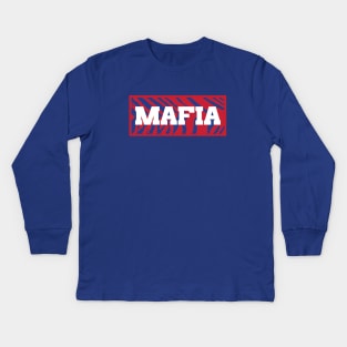 Mafia Box - Blue Kids Long Sleeve T-Shirt